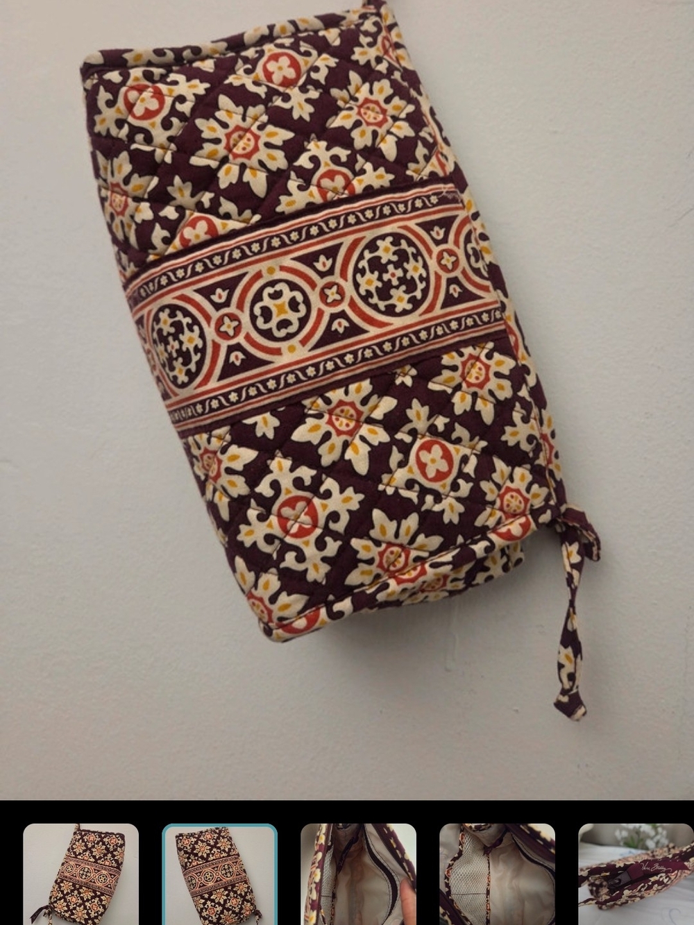 Vera Bradley Cosmetic Bag "Medallion" pattern 2006
